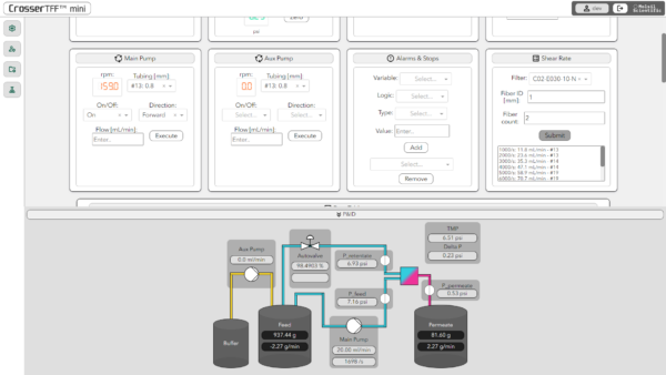 CrosserTFF software user interface screenshot